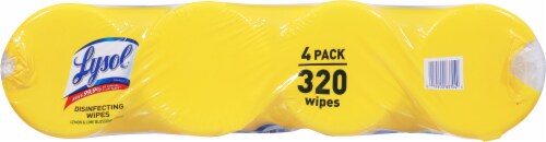 Lysol Lemon & Lime Blossom Disinfecting Wipes Perspective: top