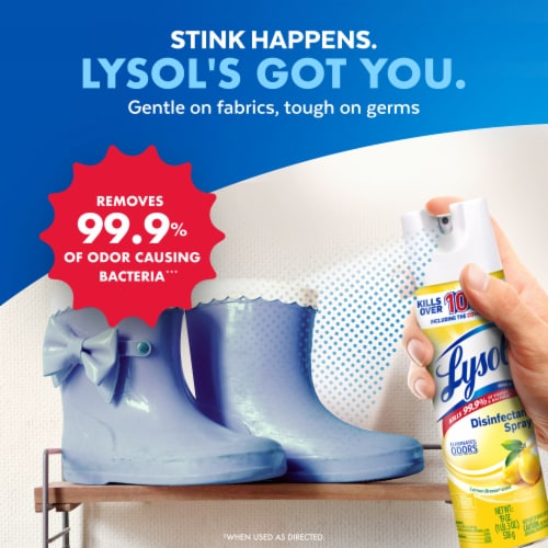 Lysol Lemon Breeze Scent Disinfectant Spray Perspective: top
