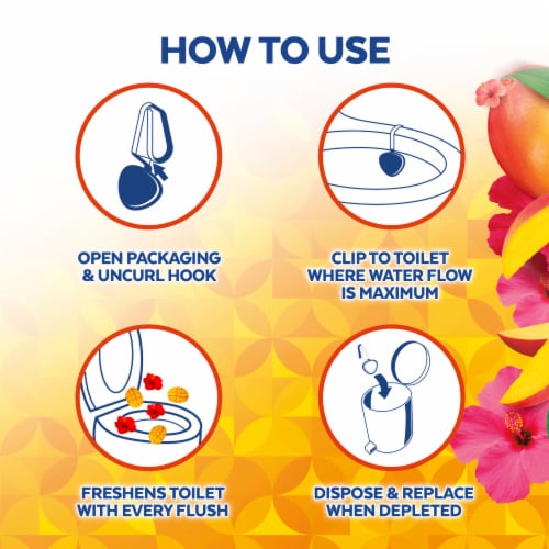 Lysol Brand New Day Automatic Toilet Bowl Cleaner Mango and Hibiscus Perspective: top