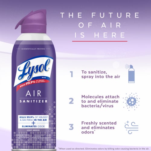 Lysol Air Sanitizer Light Breeze Perspective: top