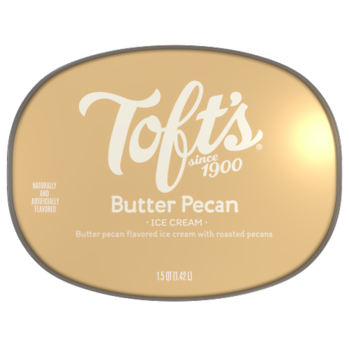 Toft's® Butter Pecan Ice Cream Tub Perspective: top