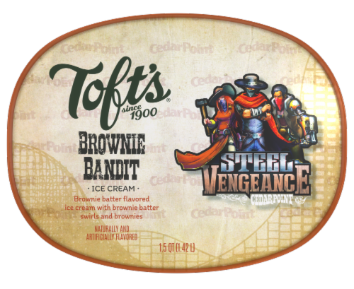 Toft's® Brownie Bandit Ice Cream Tub Perspective: top