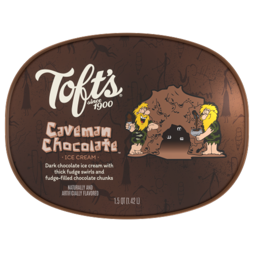 Toft's Caveman Chocolate Ice Cream Tub Perspective: top