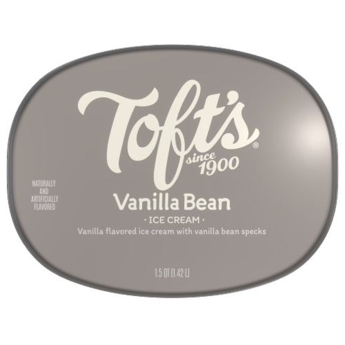 Toft's® Denali Vanilla Bean Ice Cream Tub Perspective: top