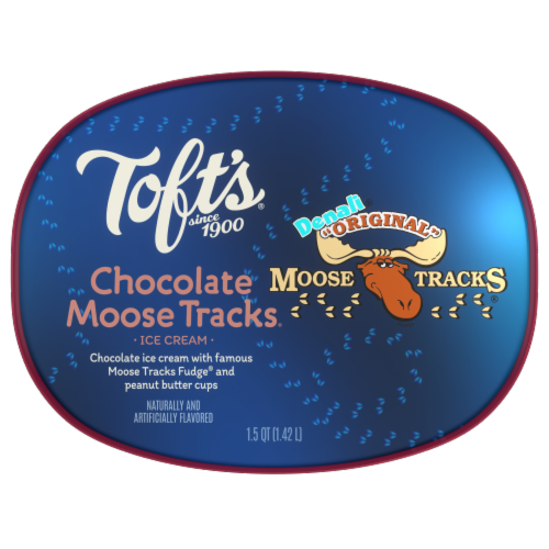 Toft's™ Chocolate Moose Tracks Ice Cream Tub Perspective: top