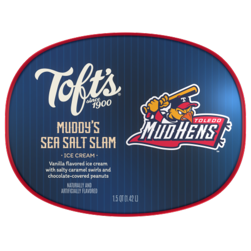 Toft's® Muddy's Sea Salt Slam Ice Cream Tub Perspective: top