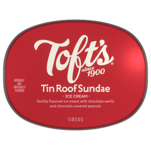 Toft's® Tin Roof Sundae Ice Cream Tub Perspective: top