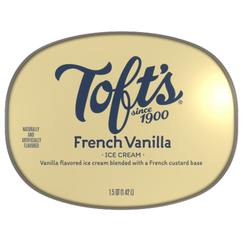 Toft's® French Vanilla Ice Cream Tub Perspective: top
