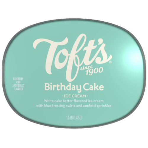 Toft's® Birthday Cake Ice Cream Tub Perspective: top