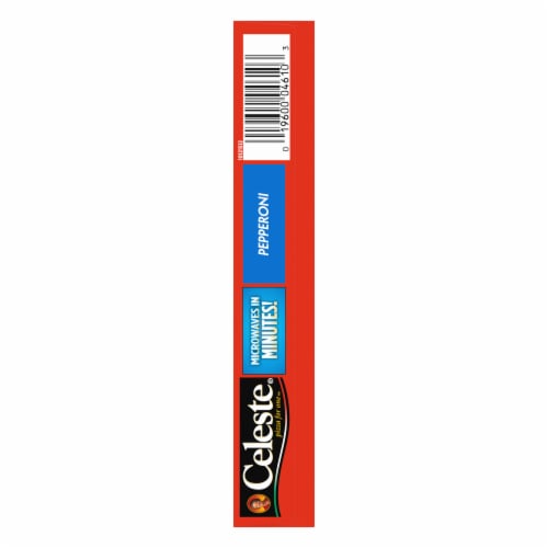 Celeste Pepperoni Pizza For One Individual Microwavable Frozen Pizza Perspective: top