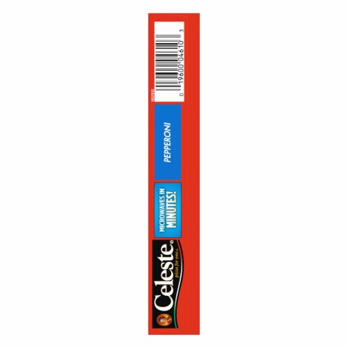 Celeste Pepperoni Pizza For One Individual Microwavable Frozen Pizza Perspective: top