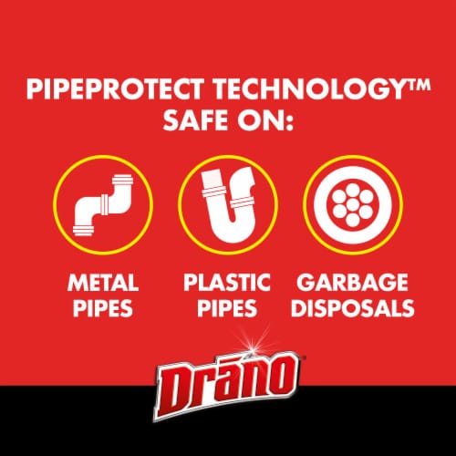Drano Max Gel Clog Remover for Slow or Blocked Kitchen & Bathroom Drains Perspective: top