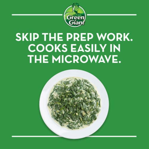 Green Giant Simply Steam Creamed Spinach Perspective: top