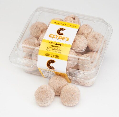 Clyde's® Cinnamon Apple Lil' Smiles Donut Holes Perspective: top