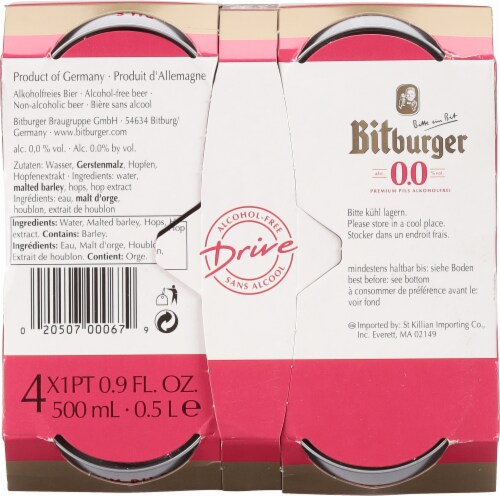 Bitburger® Non-Alcoholic Beer Cans Perspective: top