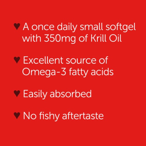 MegaRed Superior Krill Oil Omega 3 Heart Health Supplement Softgels 350mg Perspective: top