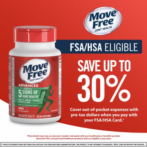 Move Free Joint Health Advanced Plus MSM Tablets Perspective: top