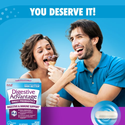 Digestive Advantage® Daily Probiotic and Immune Support Capsules Perspective: top