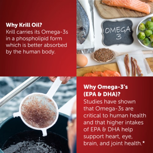 MegaRed Superior Krill Oil Omega 3 Heart Health Supplement Softgels 350mg Perspective: top
