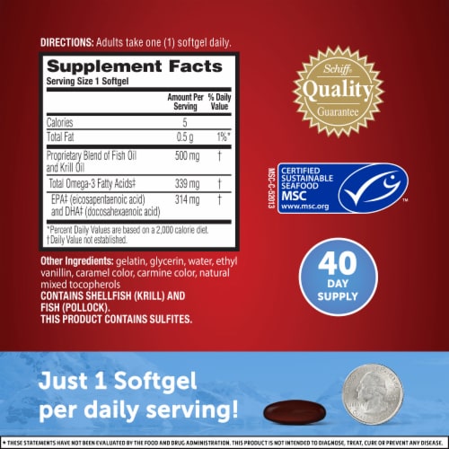 MegaRed Advanced 4in1 Omega-3s Softgels Perspective: top