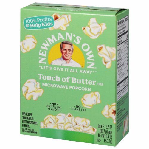Newmans Own Touch of Butter Microwave Popcorn Perspective: top