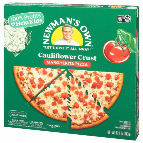 Newmans Own Cauliflower Crust Thin & Crispy Margherita Pizza Perspective: top