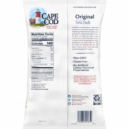 Cape Cod® Original Kettle Potato Chips Party Size Perspective: top