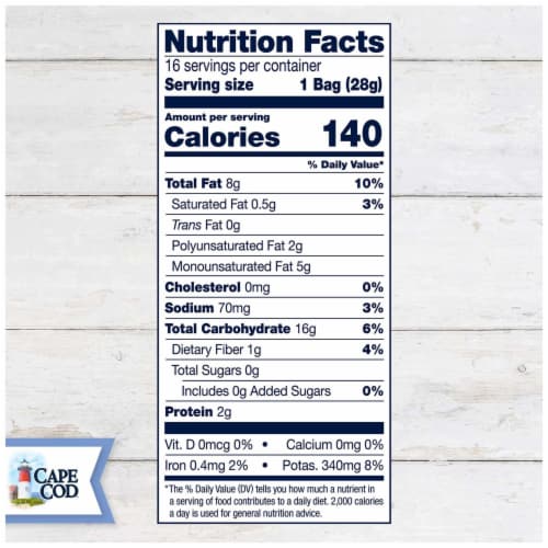 Cape Cod Potato Chips Original Kettle Chips Snack Bags Perspective: top