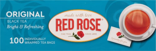 Red Rose Original Black Tea Bags Perspective: top