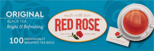 Red Rose Original Black Tea Bags Perspective: top