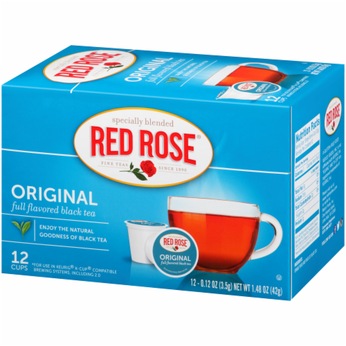 Red Rose Original Black Tea Single Serve Cups Perspective: top