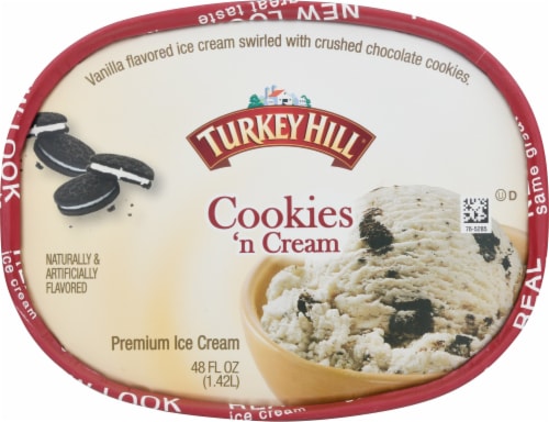 Turkey Hill® Cookies 'N Cream Ice Cream Tub Perspective: top