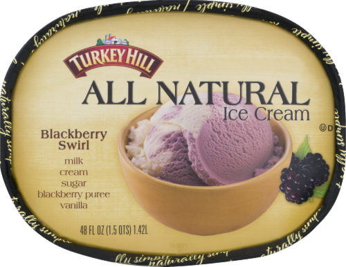 Turkey Hill All Natural Blackberry Swirl Ice Cream Perspective: top