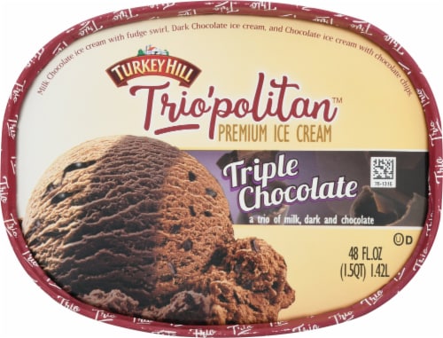 Turkey Hill® Trio'politan® Triple Chocolate Ice Cream Tub Perspective: top
