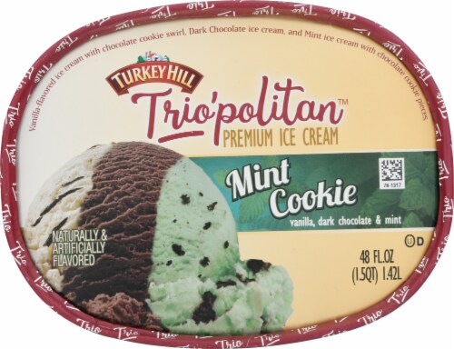 Turkey Hill® Trio'politan® Mint Cookie Ice Cream Perspective: top