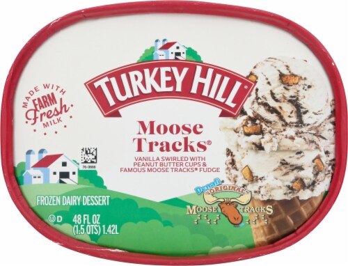 Turkey Hill® Moose Tracks® Frozen Dairy Dessert Tub Perspective: top