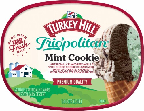 Turkey Hill® Triopolitan® Mint Cookie Ice Cream Perspective: top