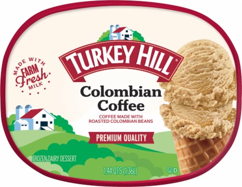 Turkey Hill® Colombian Coffee Ice Cream Tub Perspective: top