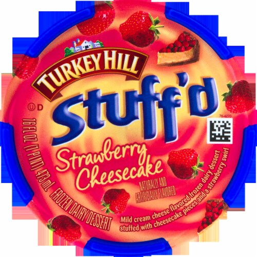 Turkey Hill® Stuff'd Strawberry Cheesecake Ice Cream Perspective: top