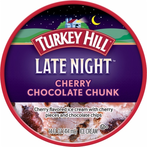 Turkey Hill® Late Night™ Cherry Chocolate Chunk Ice Cream Pint Perspective: top