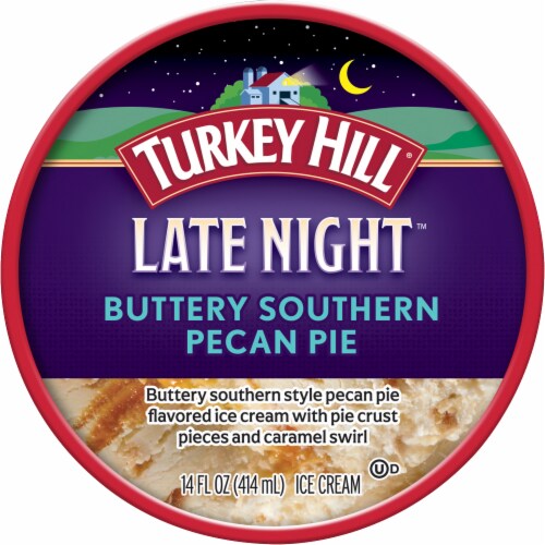 Turkey Hill® Late Night™ Buttery Southern Pecan Pie Ice Cream Pint Perspective: top