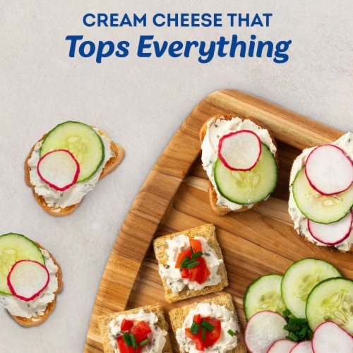 Philadelphia Chive & Onion Cream Cheese Spread Perspective: top
