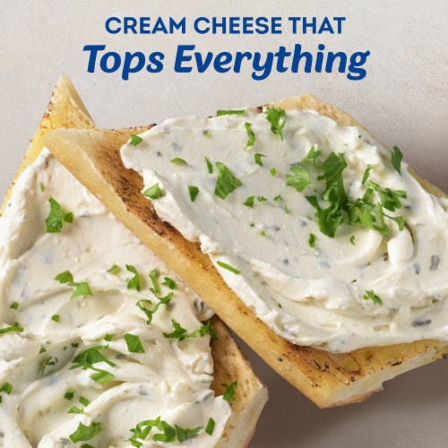 Philadelphia Garlic & Herb Cream Cheese Spread Perspective: top
