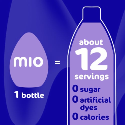 mio Unwind Berry Dragonfruit Liquid Water Enhancer with Magnesium & B Vitamins, Bottle Perspective: top
