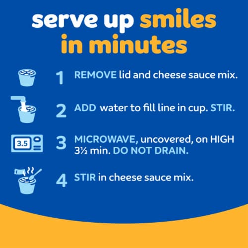 Kraft Original Mac N Cheese Macaroni and Cheese Cups Easy Microwavable Dinner Perspective: top