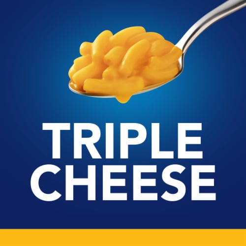 Kraft Triple Cheese Mac N Cheese Macaroni and Cheese Cups Easy Microwavable Dinner Perspective: top