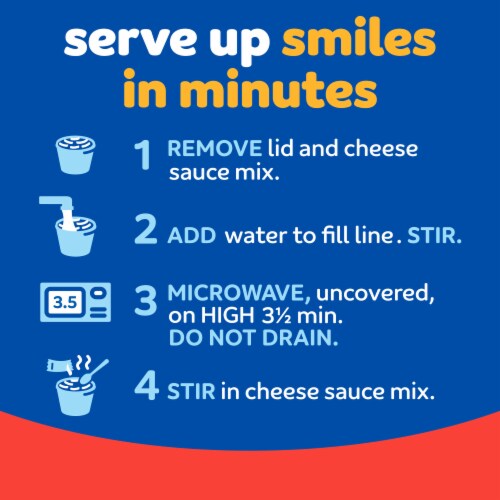Kraft Triple Cheese Mac N Cheese Macaroni and Cheese Cups Dinner Perspective: top