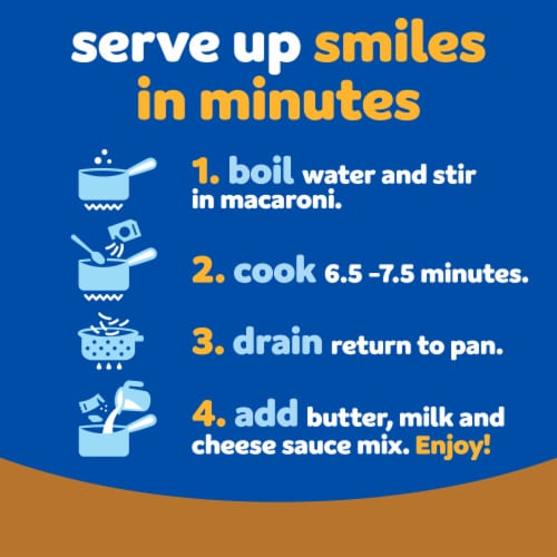 Kraft Original Mac N Cheese Macaroni and Cheese Dinner with Whole Grain Pasta Perspective: top