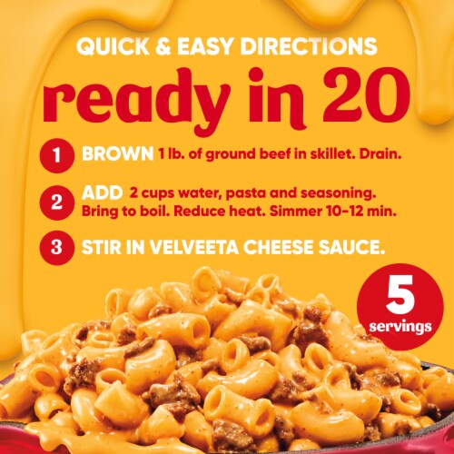 Velveeta Skillets Ultimate Cheeseburger Mac One Pan Dinner Kit Perspective: top