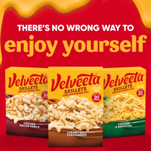 Velveeta Skillets Creamy Beef Stroganoff One Pan Dinner Kit Perspective: top